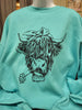 Highland cow oversized sweatshirt