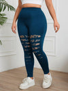 Ocean Blue lace patchwork leggings (No pockets)